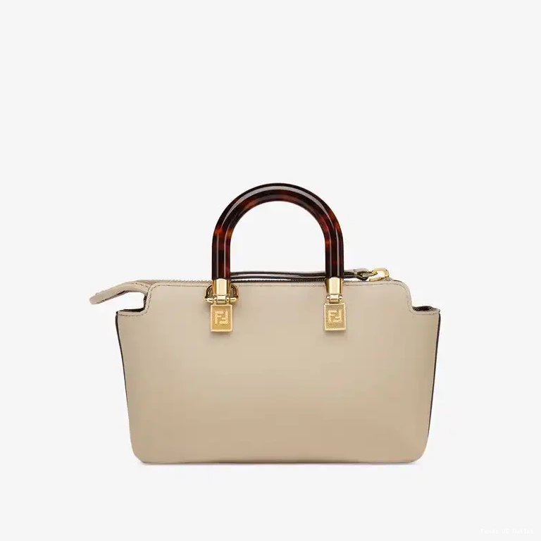 Cheap HOT Way The Fendi Leather Boston Logo ROMA By Mini Bag In Grey Calf 0406